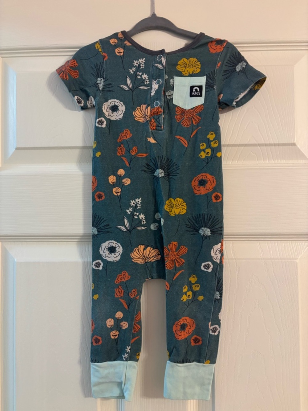 RAGS Floral Short-Sleeve Romper 6-12 months
